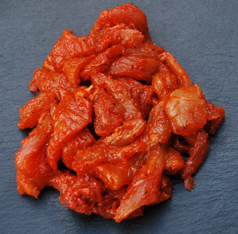 Beispiel: Puten geschnetzeltes in Zigeunermarinade