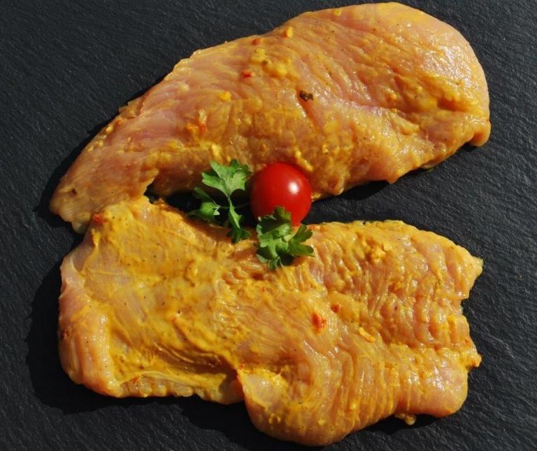 Puten Schnitzel in Currima Marinade